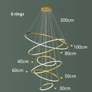 Axyaa Nordic Home Decoration Stair Chandelier Living Room Bedroom Dining Room Pendant Lights Ceiling Light Indoor Lighting