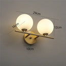 Axyaa Round Glass Wall Lights | Dual & Triple Head for Bedroom, Bathroom