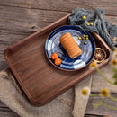 Axyaa Black Walnut Rounded Corner Tray, Solid Wood Handheld Fruit Tray