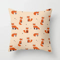 Axyaa Fox Cartoon Pillowcase for Sofa 45*45 Throw Pillow Cover Decoration