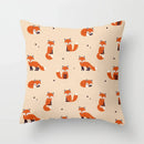 Axyaa Fox Cartoon Pillowcase for Sofa 45*45 Throw Pillow Cover Decoration