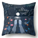 Axyaa Galaxy Print Pillowcase - Decorative Polyester Cushion Cover for Home Sofa