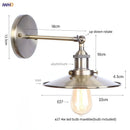 Axyaa Antique Plug In LED Wall Lights Vintage Industrial Lamparas