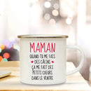 Axyaa Best Mom French Enamel Mug -  Creative Coffee Cup Gift