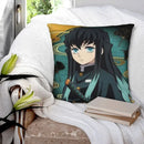 Axyaa Decorative Mist Hashira Pillowcase 45x45cm Cozy Polyester Cover