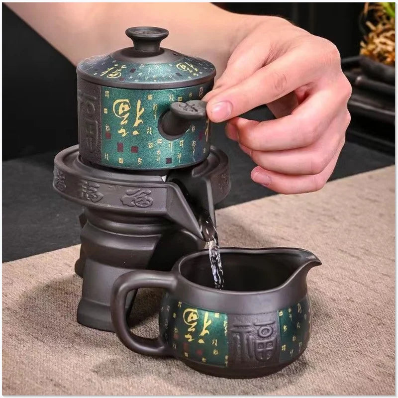 Axya™ 6-Person High-Grade Kung Fu Tea Set, Bone Teapot & Travel Tea Set