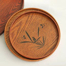 Axyaa Wooden Tea Tray: Home Brewing, Water Cup, Fruit, Kitchen Storage Tray