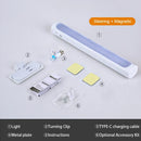 Axyaa Magnetic Hanging Desk Lamp LED USB Rechargeable Stepless Dimming Night Light