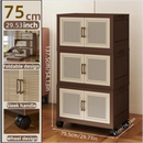 Axyaa 75cm Foldable Storage Cabinet with Wheels - Space-Saving Wardrobe & Home Organizer