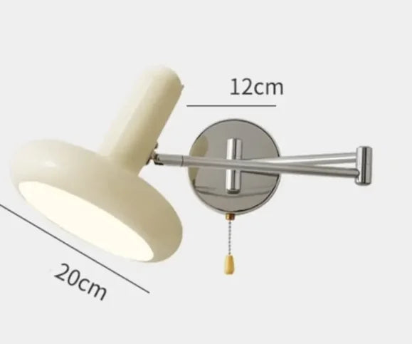 Axyaa Ceramic LED Wall Sconce with Pull Chain Switch