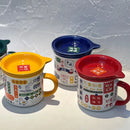 Axyaa Retro Ceramic Mug with Cover, Water Mugs, Breakfast Cup, National Fashion