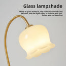 Axyaa Glass Desk Lamp Princess Room Bedside Light Gold White E27