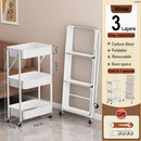 Axyaa Floor-to-Ceiling Multi-layer Service Cart for Kitchen Storage