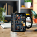 Axyaa Ceramic Mug: Artificial Circuit Board Design, Funny Office Coffee Mug for Home or Tea