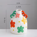 Axyaa Ceramic Vase for Dried Flowers Home Decor - Modern Minimalist Living Room Centerpiece