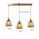 Axyaa Vintage LED Pendant Lamp with Copper Socket and Glass Shade