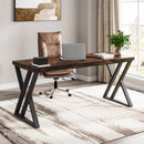 Axyaa 55" Study Desk with Z-Shaped Metal Leg - Modern Home Office Computer Desk
