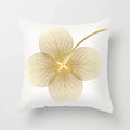 Axyaa Gold Leaf Polyester Cushion Cover - Decorative Sofa Pillow Cover