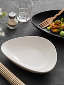 Axyaa Triangular Ceramic Salad Bowl, Microwave Safe & Creative Fruit Tableware