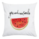 Axyaa Cartoon Fruit Vegetable Print Cushion Cover 45X45CM