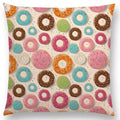 Axyaa Chocolate Candy Donuts Ice Cream Cushion Cover Party Throw Pillow Case