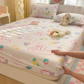 Axyaa Cartoon Fish Printed Cotton Fitted Bed Sheet - Single/Queen/King Sizes
