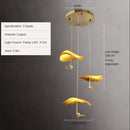 Axyaa Nordic Copper Lotus Chandelier LED Ceiling Lamp for Modern Luxury Home Decor