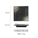 Axyaa Ceramic Square Plate for Sushi Snack BBQ Commercial Household Dining