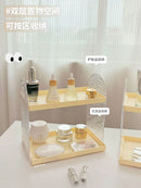 Axyaa Acrylic Double Layer Cosmetics Organizer - Skincare & Perfume Storage Rack