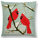 Axyaa Bird-Floral Teacup & Lepidoptera Cushion Cover for Decor & Sofa