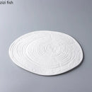 Axyaa 9.5" Ceramic Dinner Plate - Restaurant Quality Steak & Dessert Plate