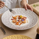 Axyaa Relief Stone Pattern Ceramic Plate Molecular Cuisine Tableware