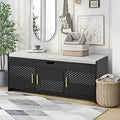 Axyaa Entryway Shoe Bench with Lift Top Storage and Cushioned Seat