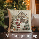 Axyaa Christmas-themed Cushion Covers Set for Sofa, Bedroom, Car - Rectangular Pillow Cover
