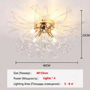 Axyaa Spark Ball Crystal LED Chandelier - Spherical Firework Pendant Light