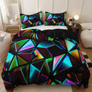 Axyaa Geometric Abstract Pattern Duvet Cover Set - High-Definition Print - All-Season Comfort