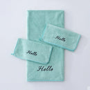 Axyaa Coral Fleece Towel Bath Set 2025 - Solid Color Simple Combo
