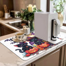 Axyaa Halloween Pumpkin Kitchen Drying Mat