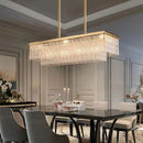 Axyaa Crystal Chandelier Ceiling Lamp for Modern Dining Room Decor