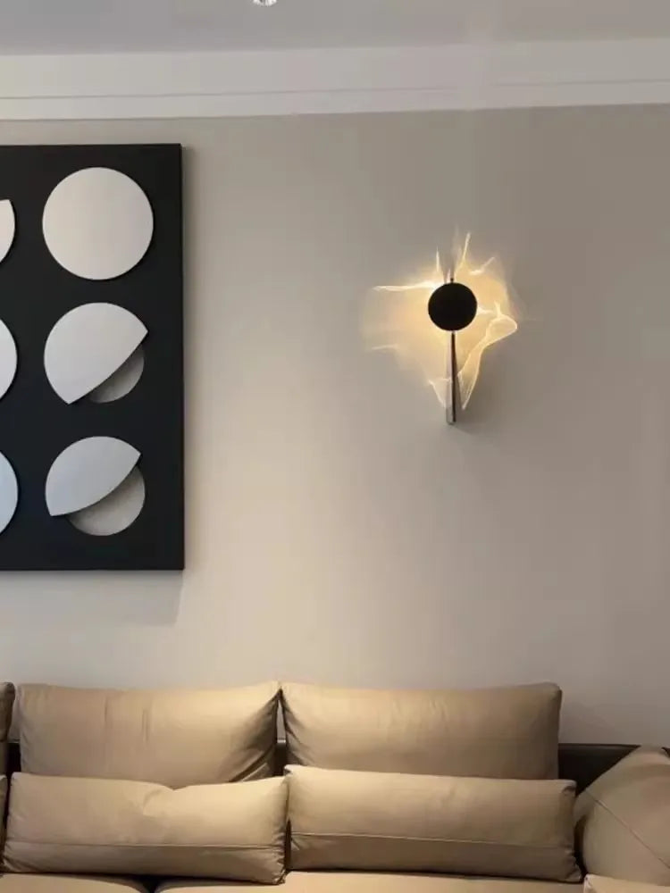 Axyaa Rotatable Stainless Steel Art Wall Lamp for Bedroom and Living Room