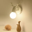 Axyaa Modern Antlers Deer Head Wall Light for Children's Room and Bedroom Decor