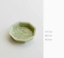 Axyaa Celadon Relief Fruit Nut Jewelry Plate - Elegant Ceramic Snack Dish