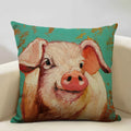 Cute Pig Pattern Pillowcase 45x45cm Axyaa Home Decor Sofa Linen Cushion Cover