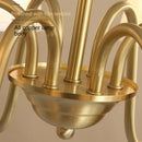 Axyaa Luxury Copper Chandelier: Elegant Ceiling Light for Living, Dining, Kitchen - Fabric Pendant Lighting