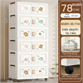 Axyaa Cartoon Foldable Storage Box, Heavy-Duty Rolling Organizer for Home Organization