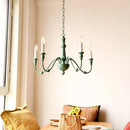 Axyaa Vintage Iron Candle Chandelier Pendant Light