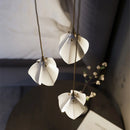 Axyaa Nordic Ceramic Petal LED Chandelier & Ceiling Light - Adjustable Height