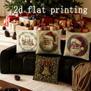 Axyaa Christmas Santa Claus Pattern Pillow Cover for Sofa, Bedroom, Car