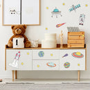 Axyaa Cartoon Universe Planet Wall Stickers: Removable PVC Decals for Kids Bedroom & Nursery