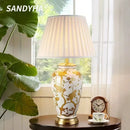 Axyaa Ceramic Desk Lamp: Luxury Classical Table Light for Bedroom, Living Room & Home Décor